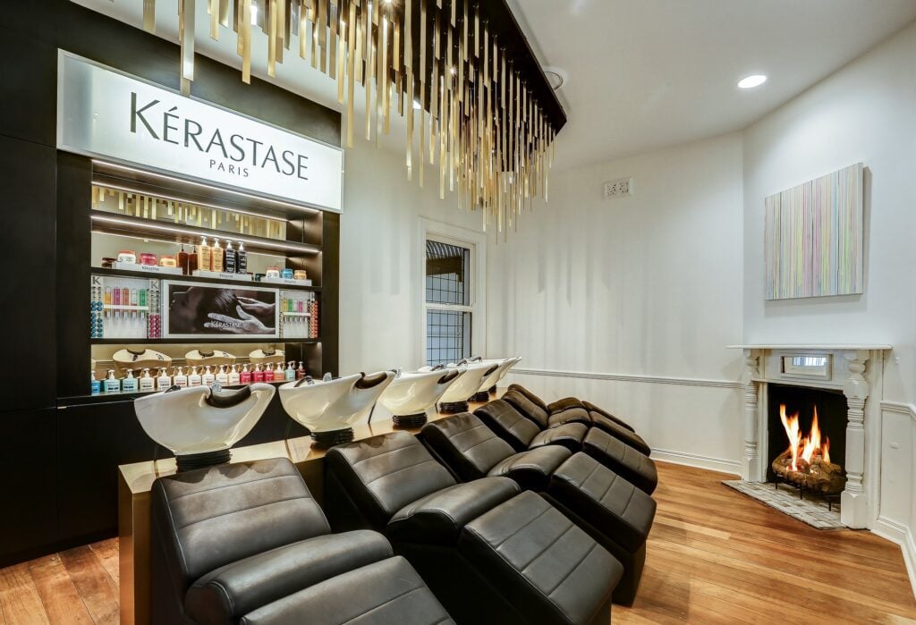 The basin room away from the salon floor at Circles of Hair Fitzgerald