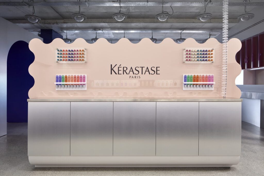 The scalloped Kerastase Fusio-Dose treatment bar at Circles of Hair Subiaco