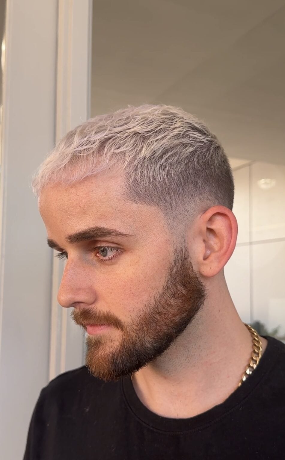 Men's precision haircut at Circles of Hair salon, Perth
