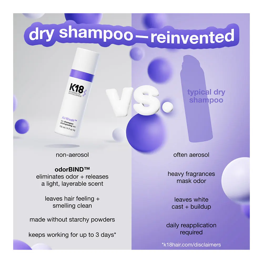 K18 Airwash Dry Shampoo 118ml