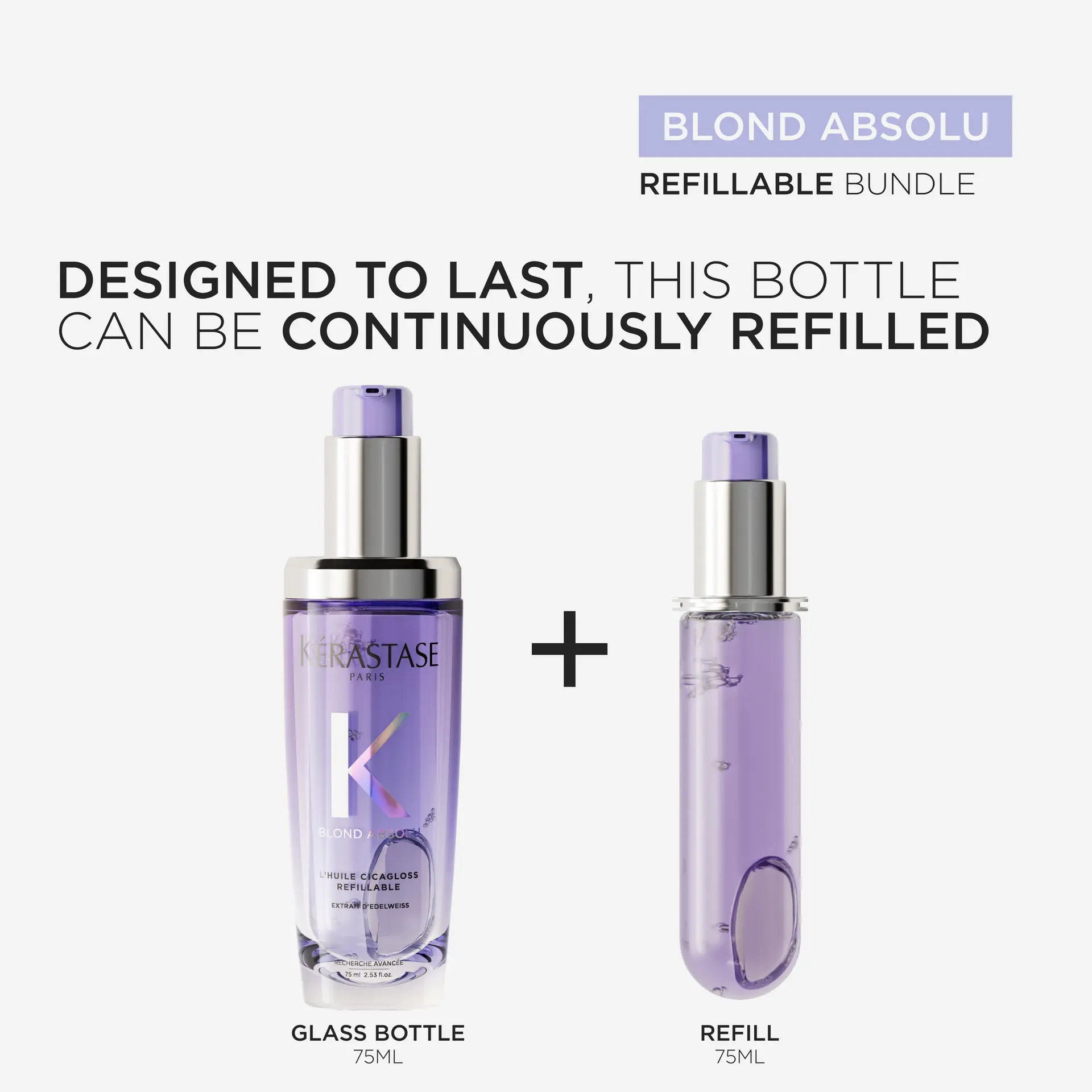 Kérastase Blond Absolu L'Huile Cicagloss Refillable Hair Oil 75mL