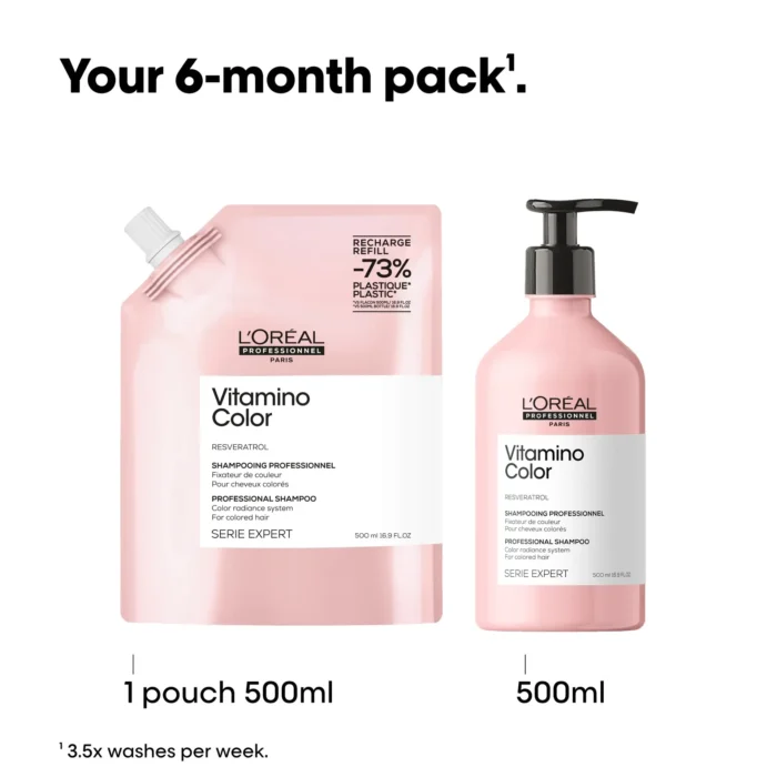 L'Oreal Professionnel Vitamino Colour Shampoo 500ml Refill Pouch