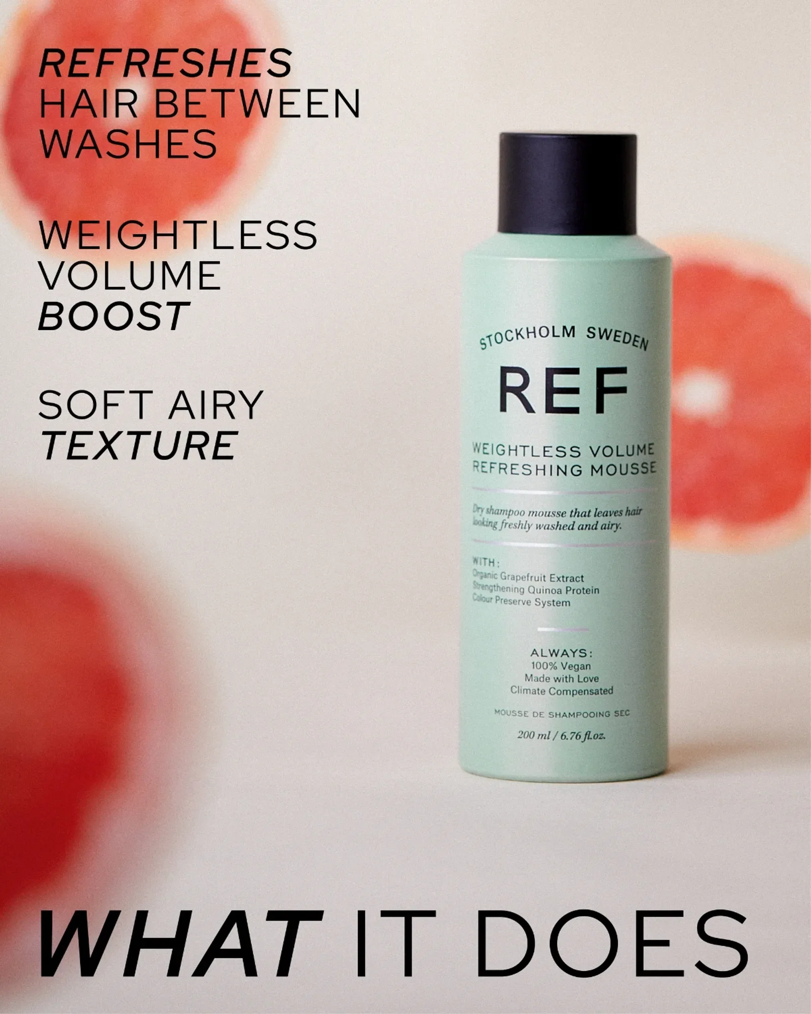 REF Weightless Volume Refreshing Mousse 200ml