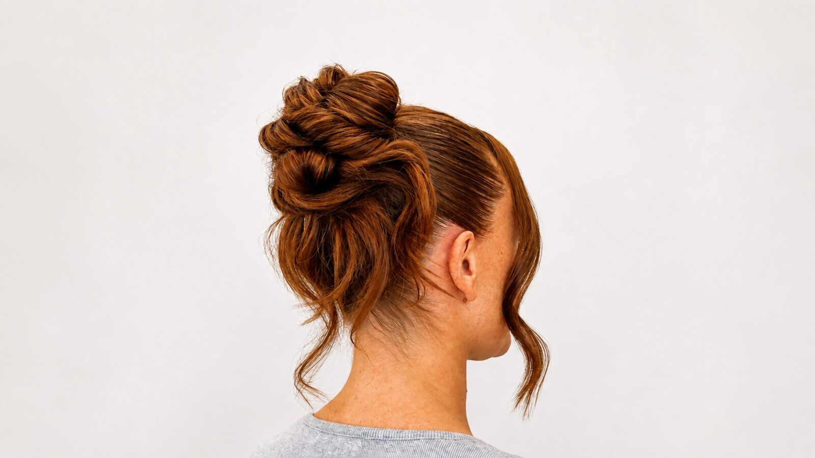 Polished event upstyle with a sculpted low bun, Circles of Hair Perth
