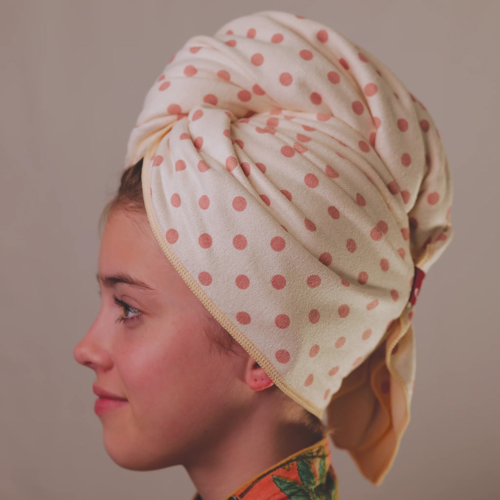 Junie Quick-Dry Hair Towel Peaches & Cream