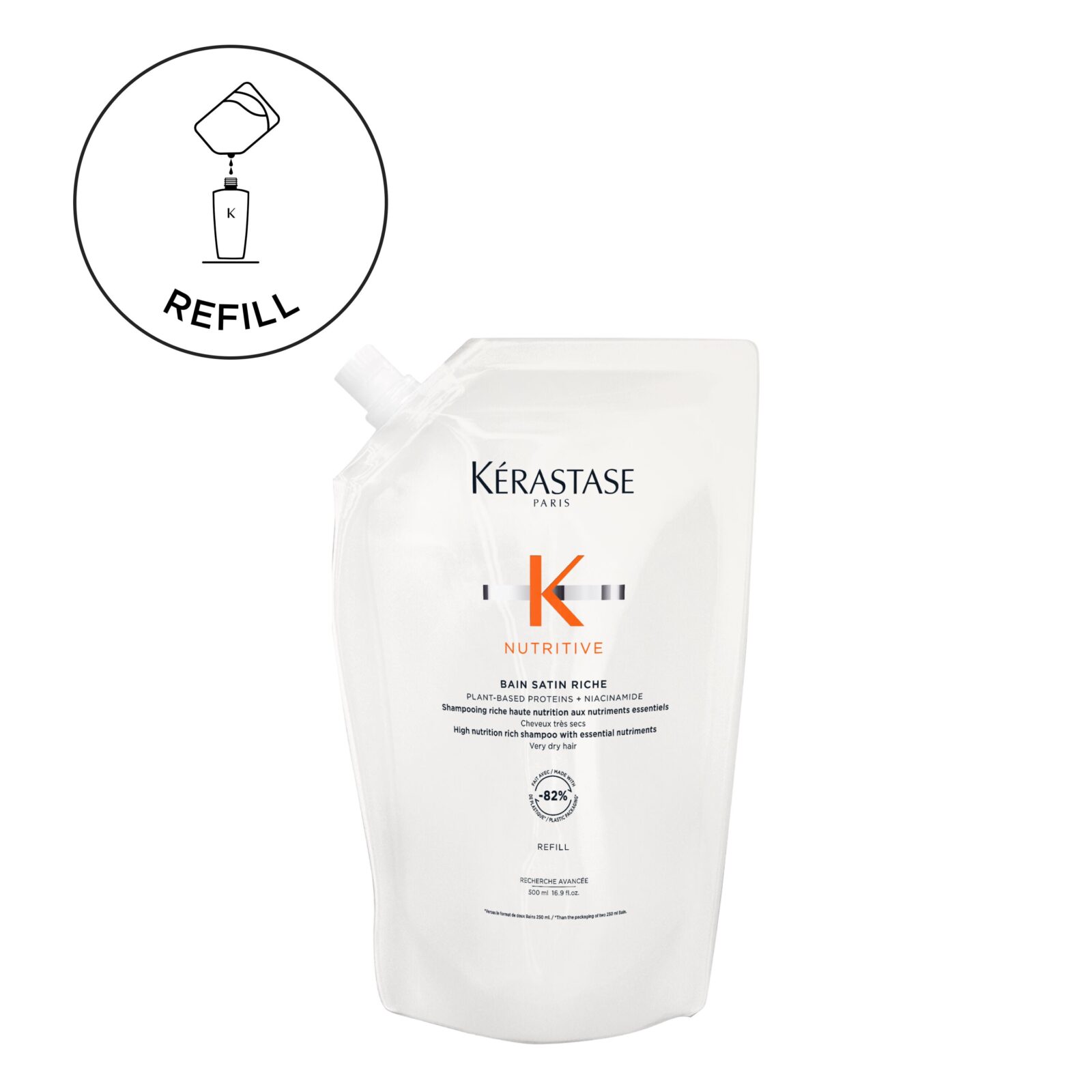 Kérastase Nutritive Bain Satin Riche Shampoo Refill Pouch 500ml