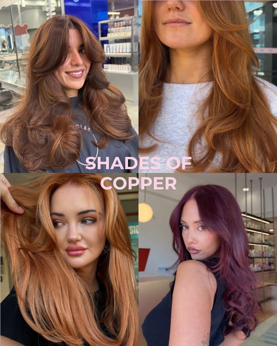 Copper, auburn and cherry hair colour by Circles of Hair in Perth